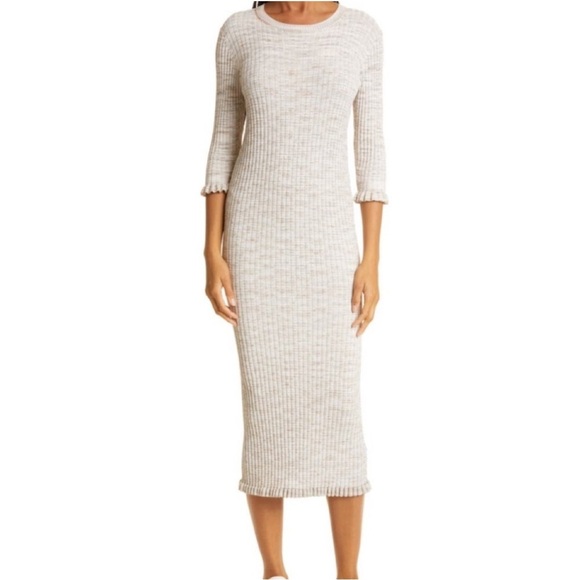 Veronica Beard Dresses & Skirts - Veronica Beard Richie Ribbed 3 Quarter Sleeve Dress Size S